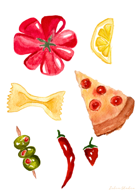mangia! various italian kitchen items